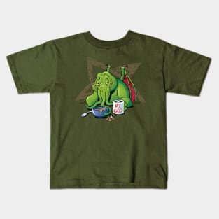 Cthulhu Awakens...Slowly Kids T-Shirt